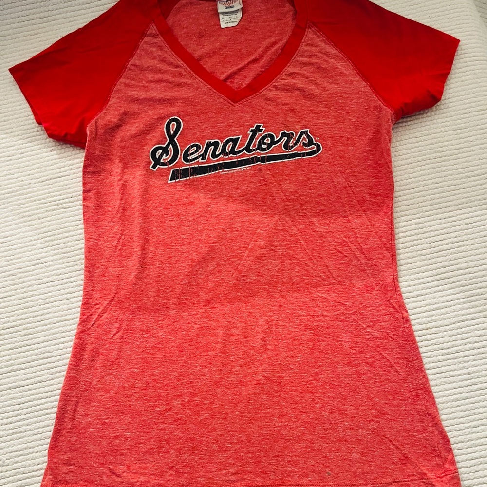 Red Senators V-Neck T-Shirt